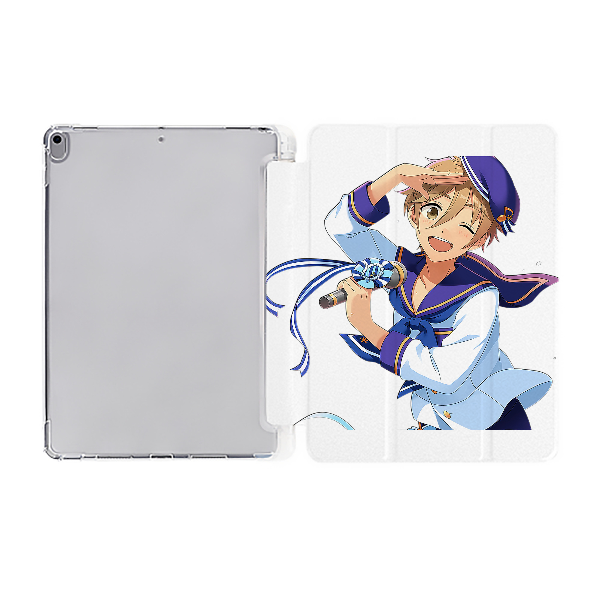 （画像用） あんさんぶるスターズ! Ensemble Stars IPad ケース ペン収納付き 三つ折りスタンド PUレザー×シリコン 対応機種9.5/10.5/10.9インチ
